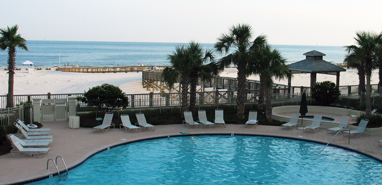 Beautiful pool at The Striped Umbrella